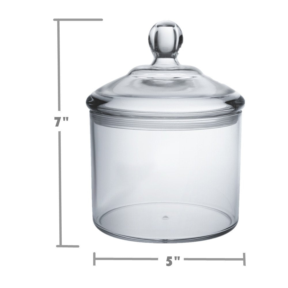 Vinkoe Kitchen Cookie Jar, Candy Dish with Lid, Clear Acrylic Airtight Jar for Nuts, Cookies, Candy, Chocolate, 40 OZ
