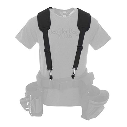 BOULDER BAG Comfort Padded Suspenders. (Tool Belt NOT included) High Tech Padded Suspenders w/Extreme Support and Comfort for your Tool Belt. Made by Boulder Bag. Suspenders Made in the USA