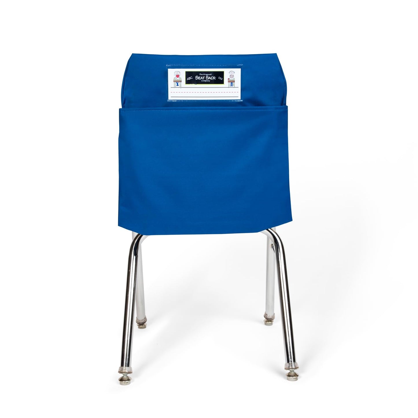 Seat Sack Student Chair Storage Pocket - 12", Classroom Chair Organizer for Student Desks, Durable Over-the-Chair Storage, Blue, 1-Pack