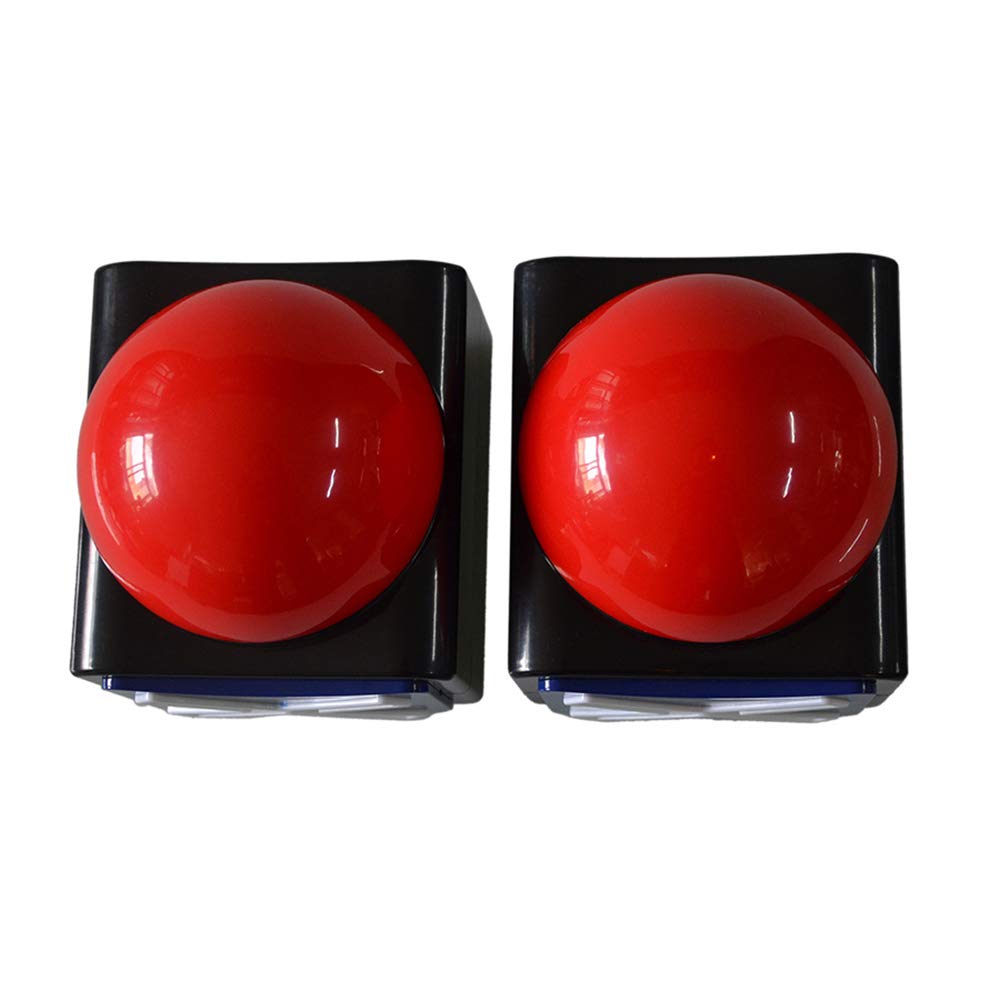 DOXISHRUKY Family Feud Buzzer, 4 Pack Game Buzzers with Lights & Sound - Quiz Buzzers for Trivia Nights, Classroom Games - Red LED & 3-Second Alarm