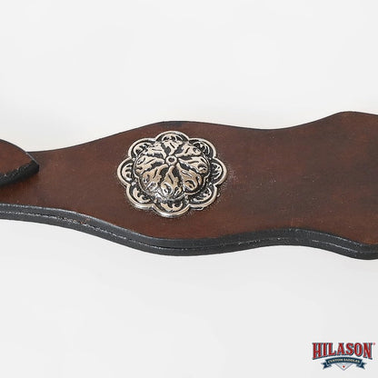 HILASON Dark Brown 8" Slobber Straps for Rein-Water Loop Ties Quick Change Buckle | Horses Leather Strap
