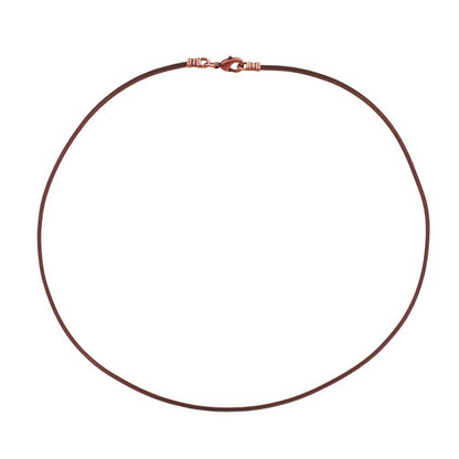 DragonWeave Antique Copper 1.8mm Fine Brown Leather Cord Necklace - 20 inches