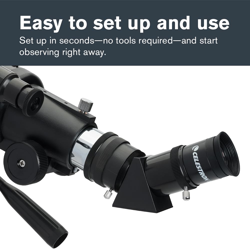 Celestron Travel Scope 80 Portable Refractor Telescope – 80mm Aperture, Fully-Coated Glass Optics – Includes Tripod, Smartphone Adapter, Backpack & Software – Ideal for Beginners & Travel