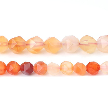 BEADIA Faceted Natural Sunstone Stone Round Beads 6mm 36cm/Strand for Jewelry Making
