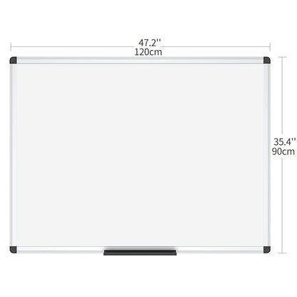 VIZ-PRO Dry Erase Board/Non-Magnetic Whiteboard, 48 x 36 Inches, Wall Mounted Board for School Office and Home