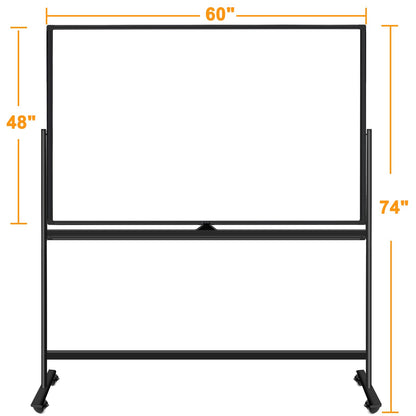 BSTPCOO Large Magnetic Dry Erase Board with Stand, Double Sided 60" x 48" Rolling Whiteboard on Wheels Portable Mobile Standing White Board for Office, School, Home