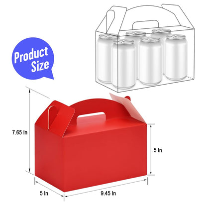Aosric Gable Gift Boxes with Handles, 30 Pack Colorful 9.45"x5"x5" Cardstock Large Bulk Treat Boxes for Party Favors, Birthday, Baby Shower, Wedding, Holiday Gifts