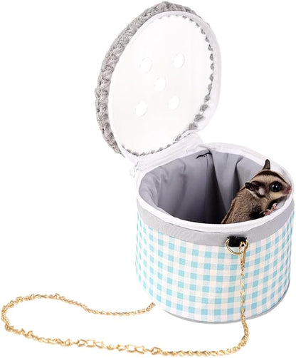La La Pet® Creative Hamster Carrier Bag with Adjustable Chain Small Pet Travel Bag Sugar Glider Carrier Bag Hedgehog Carrier Bag Guinea Pig Carrier Bag for Outdoor Use