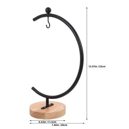RUNROTOO 2pcs Air Plant Holder Display Stand - Metal Wire Hanging Hook Rack - Planter Terrarium Support for Glass Ball Ornament Home Living Room Office Wedding Decor