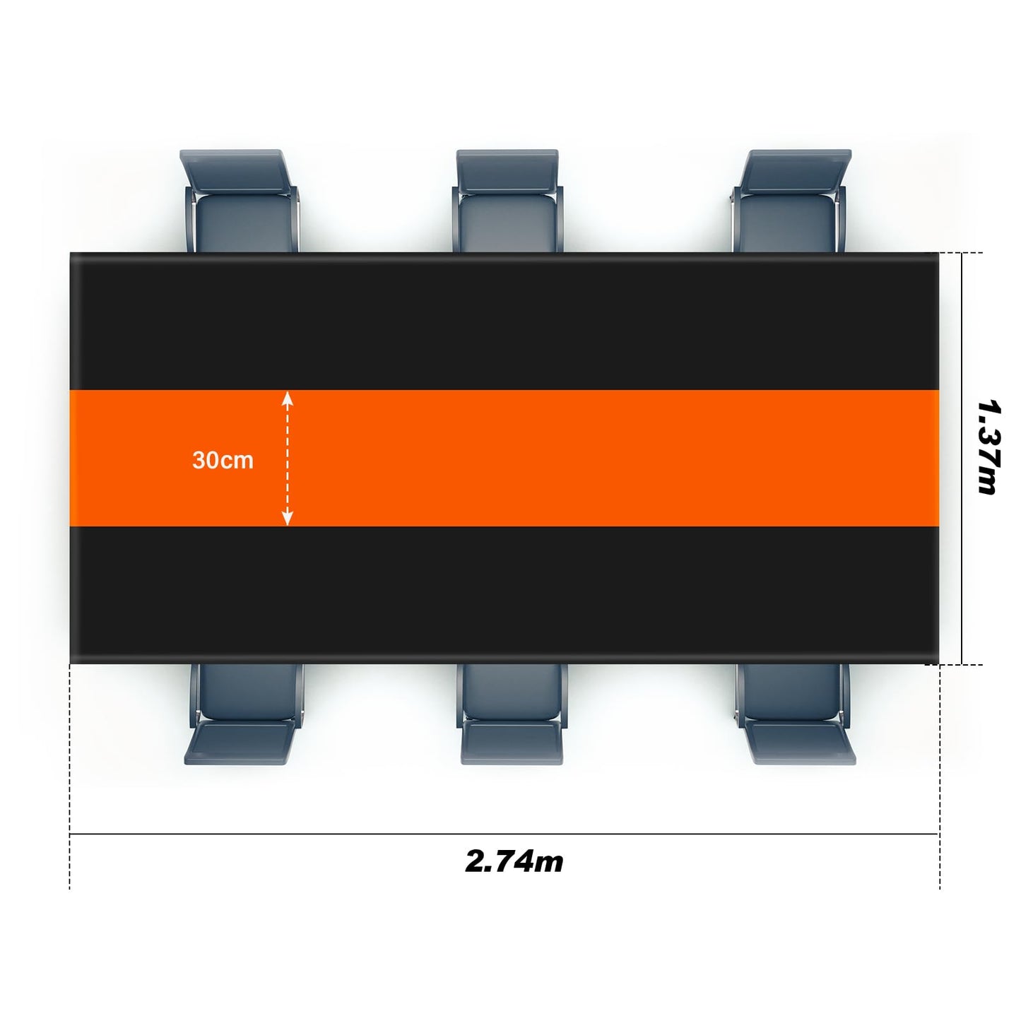 Oudain 12 Pcs Disposable Plastic Tablecloths 54" x 108" for Rectangle Tables Cloths Waterproof Table Cover for Graduation Wedding Baby Shower Birthdays Party Decoration (Orange,Black)