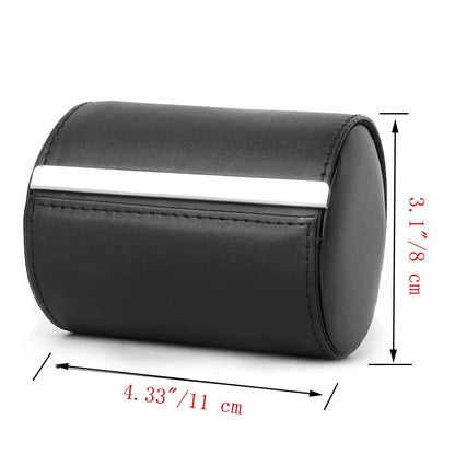 Fosinz Tie Box, Leather Necktie Travel Case, Men's Gift Box, Necktie Holder Container Storage for Business, Gift, Travel, Office