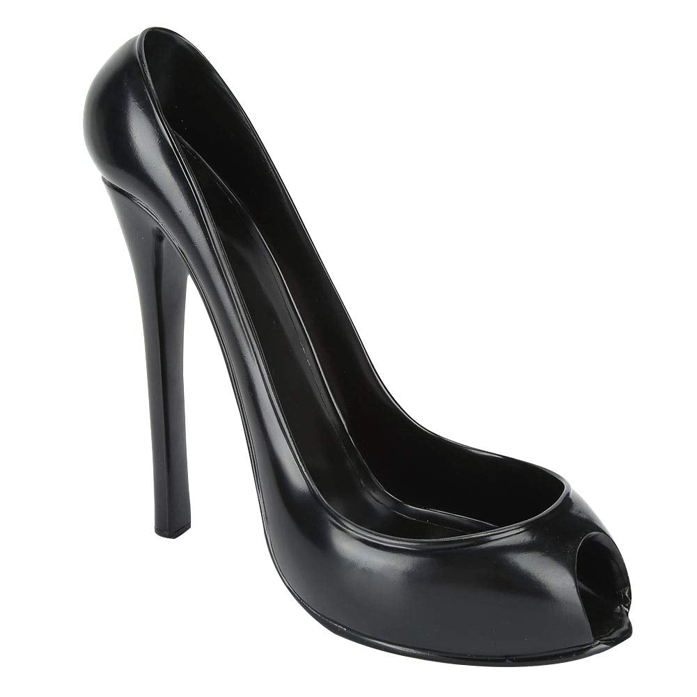 HAOHIZE High Heel Wine Holder, Black High Heel Shaped Wine Bottle Holder Shoe Shape Wine Rack Wine Bottle Holder Display Stand for Wedding Party Home Decor