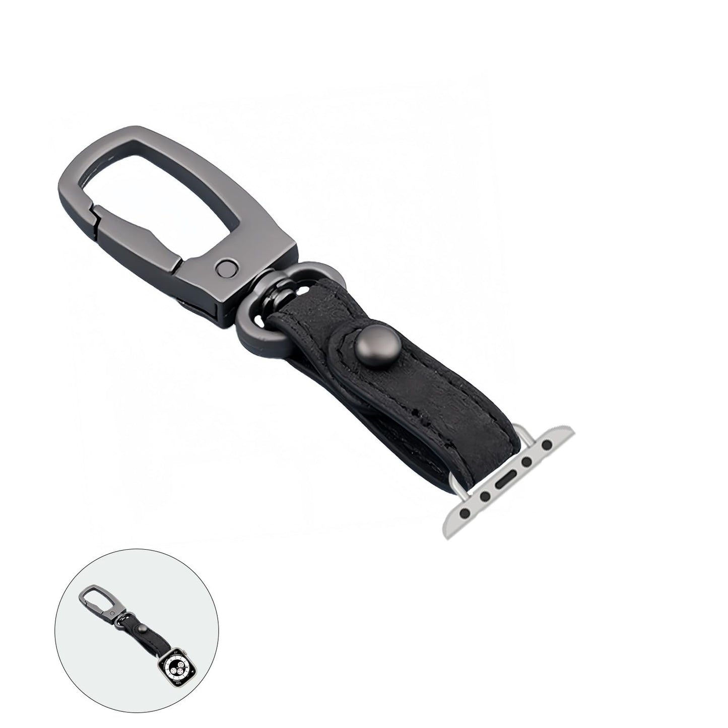 Necklace Pendant Compatible with Apple Watch Fob Women Men, Metal Keychain for Apple Watch Ultra/Ultra 2, Series 10-1, SE Watch Clip Adapter for Apple Watch 38mm 40mm 41mm 42mm 44mm 45mm 46mm 49mm