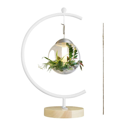 YY YEARCHY Ornament Display Stand Large Metal Air Plant Flower Pot Holder Iron Pothook for Hanging Glass Terrarium Globe Ball