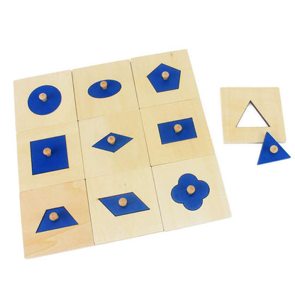 DANNI Family Version Baby Shape Cognition Toy Montessori Wood Geometric Insets Set/10 Early Childhood Education Preschool Training Kids Toys