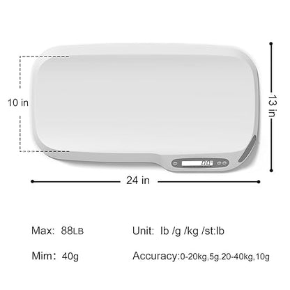 Dog Scale for Small Dogs, cat Scale,Digital pet Scale for Weighing,Measuring Range:40g-88Lb,Suitable for Puppy and Kitten to Adult Animals