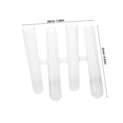 Toyvian Glass Test Tube Flower Holder Hydroponic for Plant Terrariums Desktop Decor and Window Display