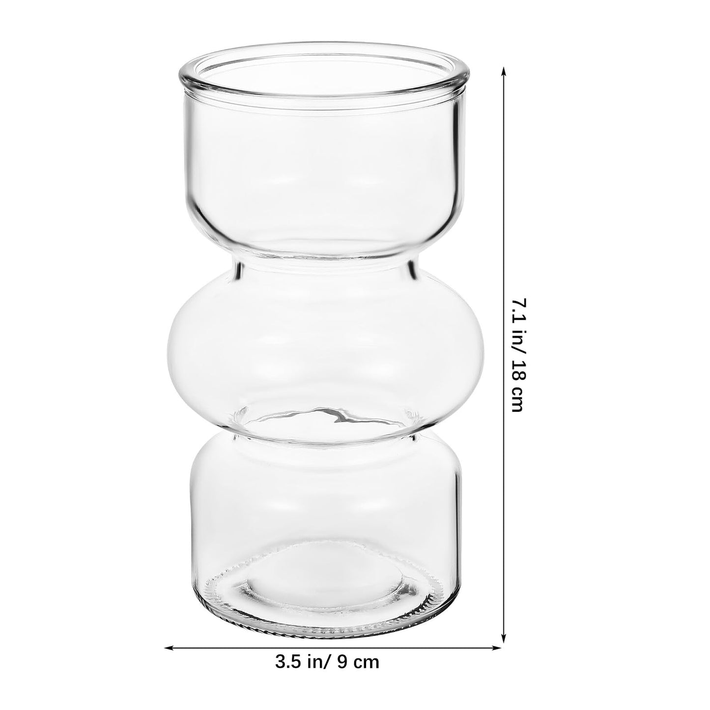 TOYANDONA Glass Flower Vase Decorative Centerpiece for Home and Wedding Decor, Gourd-Shaped Glass Vase for Floral Arrangements and Plants Terrarium, Desktop Flower Holder