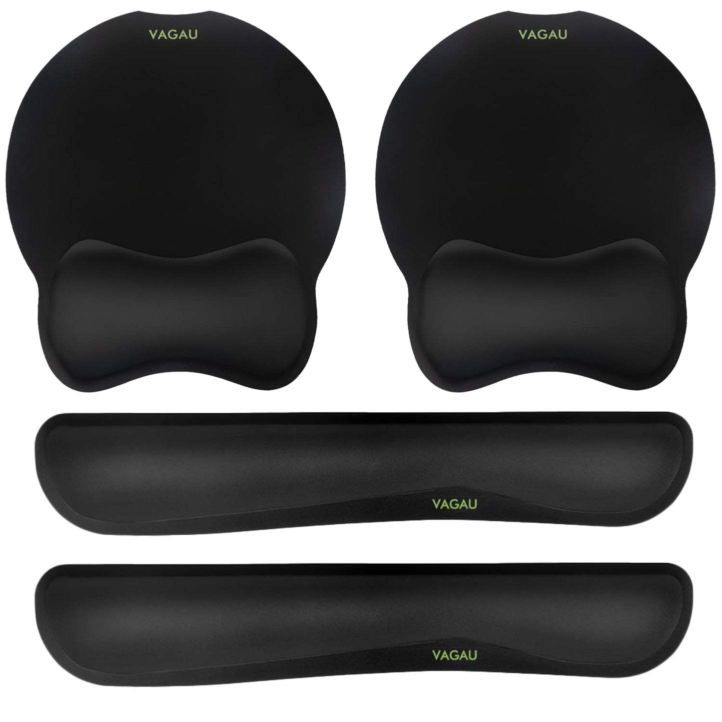 VAGAU Premium Keyboard Wrist Rest and Mouse Pad Wrist Support, Ergonomic Memory Foam Set for Office, Laptop, Mac, Computer and Gaming, Comfortable Typing &Wrist Pain Relief (2 Pack)