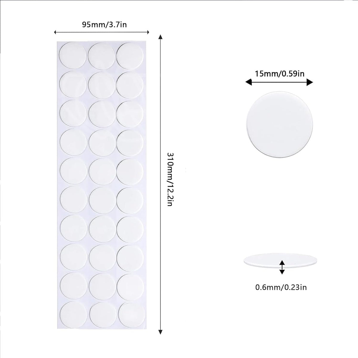 Adhesive Stick dots Two-Sided Sided Mounting Putty Stick Tack for Wall Hanging Crafts Balloons Festival Party Decorations,Clean Removable(0.59"*0.59"-100)