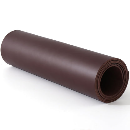 Large Size 17"x70" Leather, Cowhide Veg Tan Leather for Leather Belt Bag Strap Craft Shoe Making Wallet, 2.5mm Thick Full Penetration Dyeing Coffee