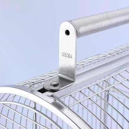 Parrot Parakeet Cage Stainless Steel Breathable Travel Cage Wrought Iron Bird Carrier Parrot Bird Cage for Extra Small Finch Zoo Love Bird Parakeets, Lovebirds, African Grey, Conure