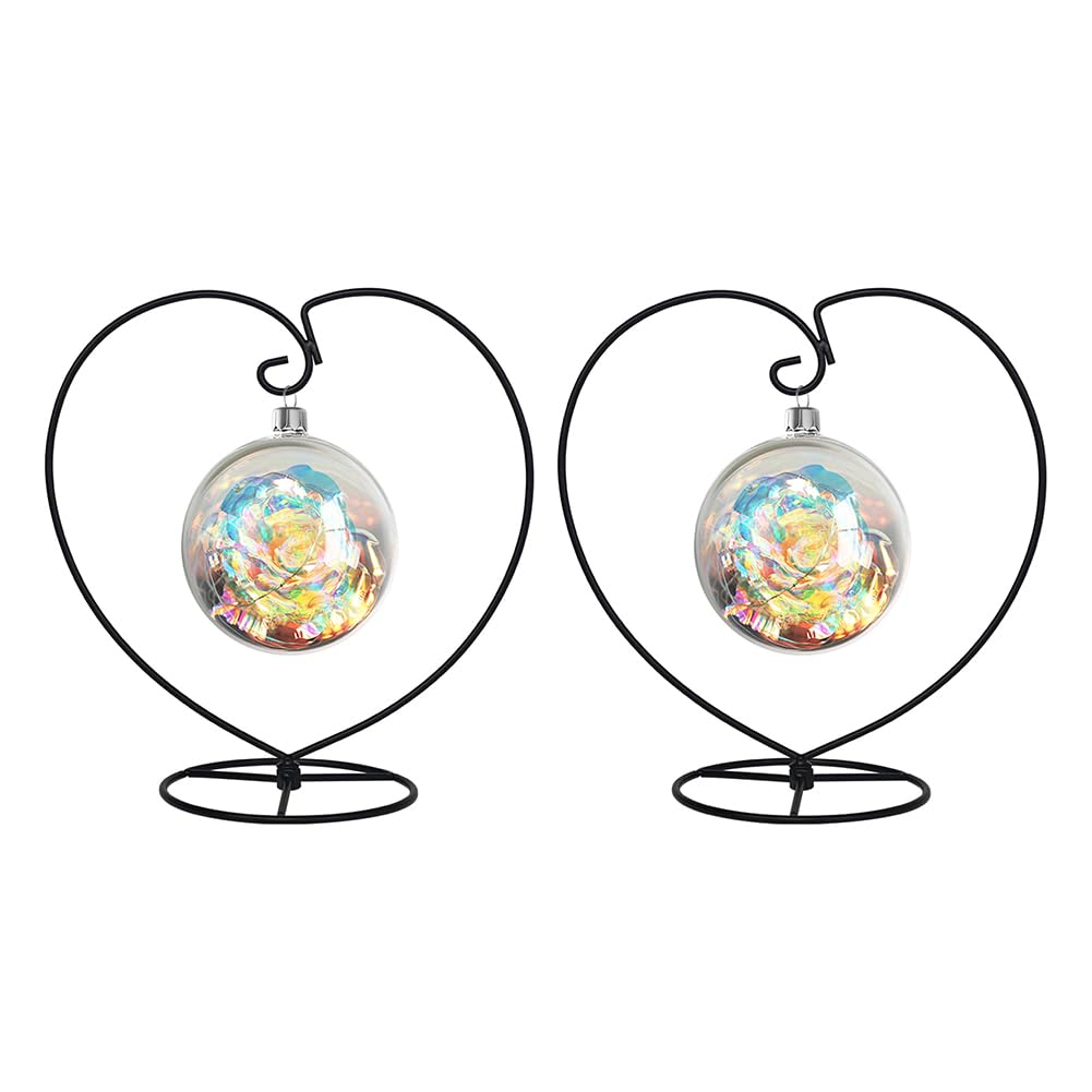 CXLE Ornament Display Stand,Iron Pothook Stand for Hanging Glass Globe, Air Plant Terrarium, Witch Ball, Christmas Ornament and Home Wedding Decoration