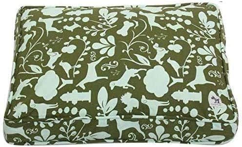 Molly Mutt Dog Crate Pad Cover, GOTS-Certified 100% Organic Cotton Canvas Mat for Dog or Puppy Crate Bed, Durable, Washable & Free of Harmful Chemicals, Pre-Shrunk, 24"x18"x2.5", Amarillo by Morning