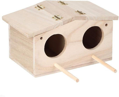 Wooden Pet Bird Nests House Breeding Box Cage Birdhouse Accessories for Parrots Swallows