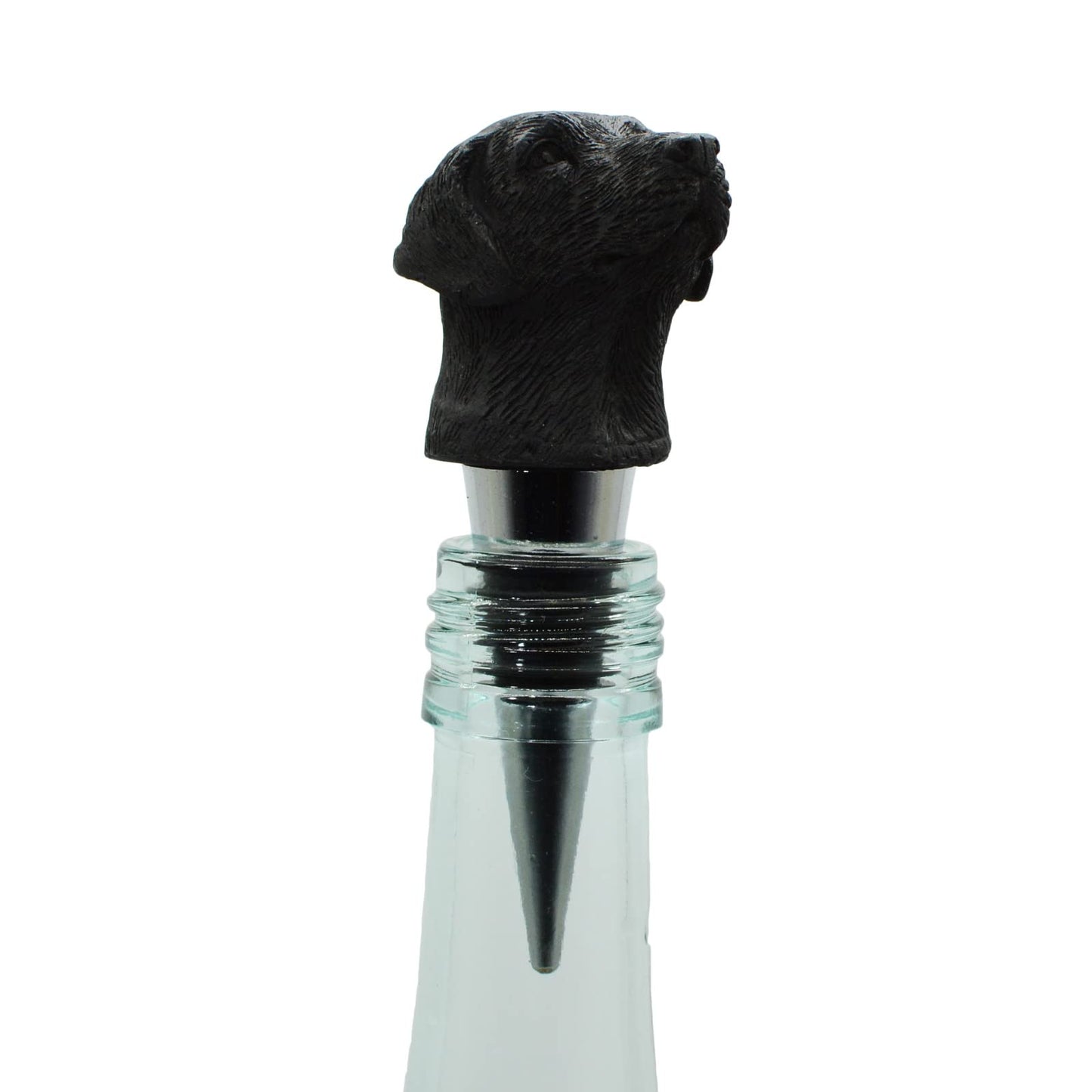 Labrador Retriever Dog Wine Bottle Stopper Decor Gift for Christmas,Thanksgiving,Black