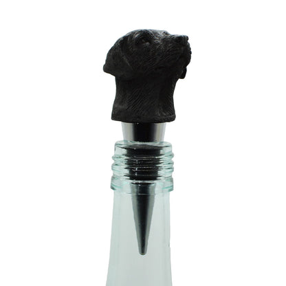 Labrador Retriever Dog Wine Bottle Stopper Decor Gift for Christmas,Thanksgiving,Black