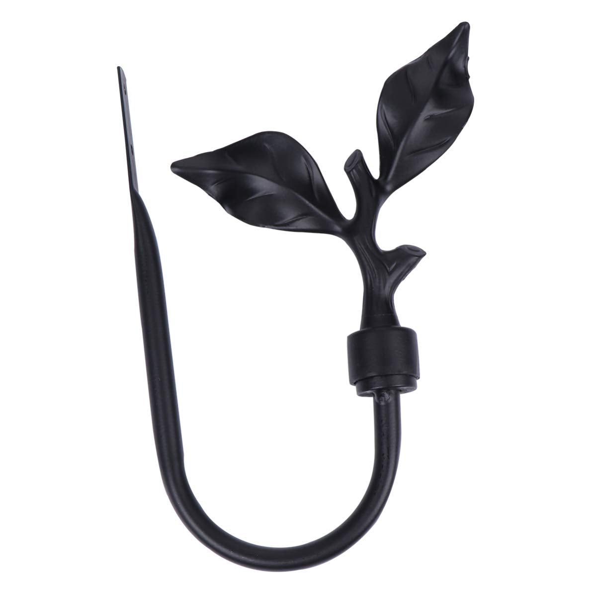 Curtain Holdbacks Curtain Wall Hooks Wall Mounted Curtain Drapery Tiebacks Heavy Duty Vintage Leaves Curtain Holdbacks for Home Office Bedroom Kitchen Black Brass