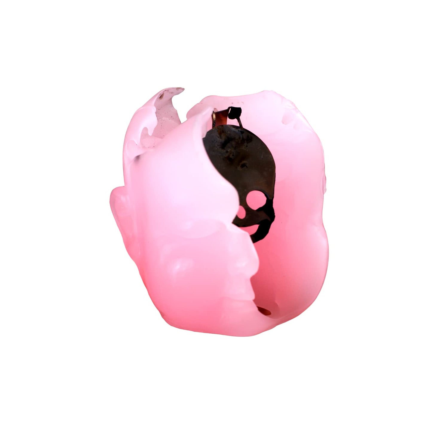 Pink Baby Head Skeleton Candle 4" H - Skeleton Shows When Burning, Burns for 4.5 Hours! - Weird Candle Gifts for Friends - by Gute - Goth Gifts, Goth Home Decor, Spooky Candles, Scary Novelty Candles