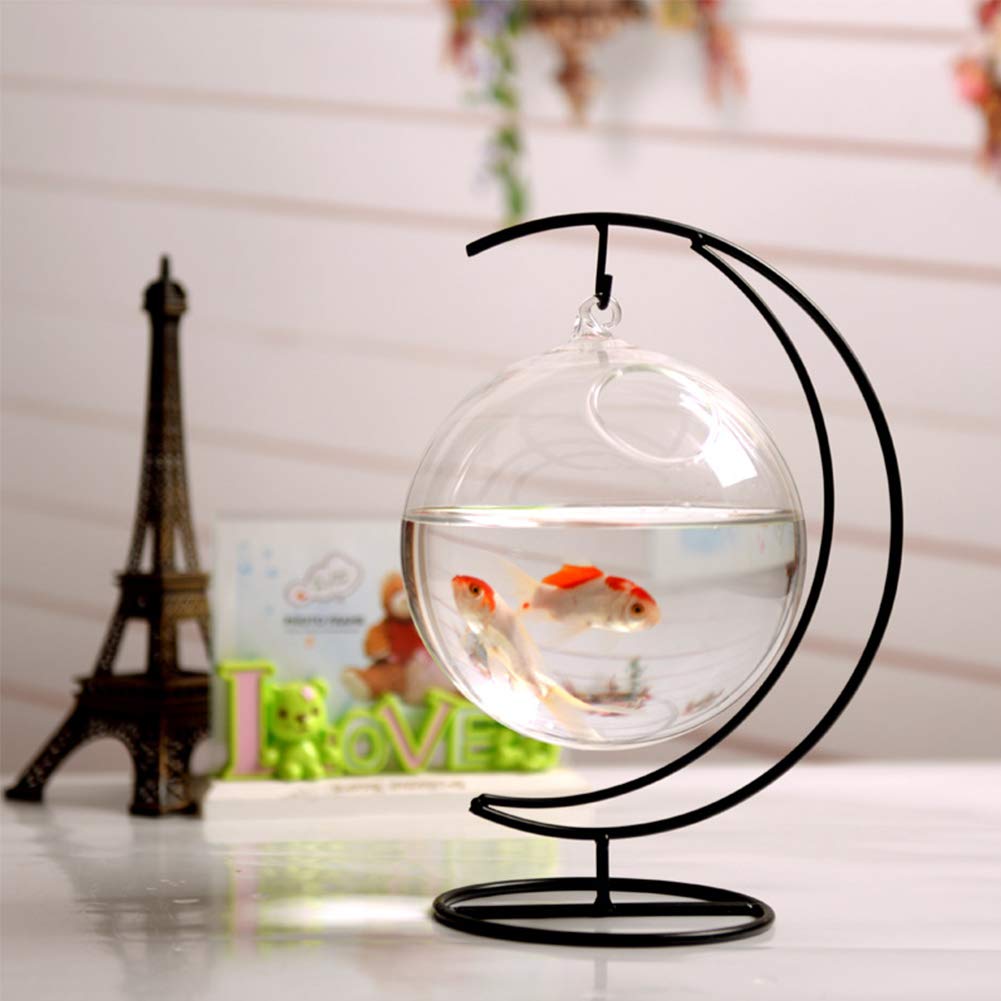 WAJJ Ornament Display Stand, 2 Pack Iron Hanging Stand Rack Holder for Hanging Glass Globe Air Plant Terrarium, Witch Ball and Home Wedding Decoration (Moon)