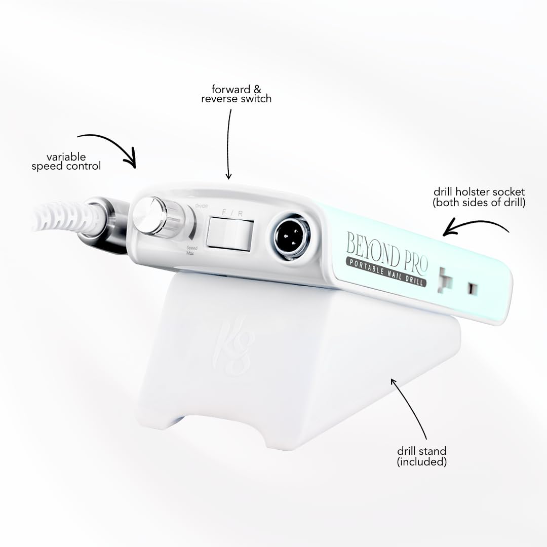 Kiara Sky Beyond Pro Nail Drill | Portable, Rechargeable & Cordles | Pink