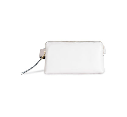 AllSaints Women's Leather Zip Belt Bag, Removable Zip Pouch for Hands-Free Carrying, 25 MM, Small/Medium, Roe