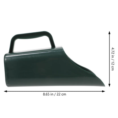 Housoutil Multifunctional Garden Soil Scoop Shovel for Bonsai and Potted Plants, Military Green Large Plastic Soil Shovel with Sifting Function for Planting and Potting Tasks
