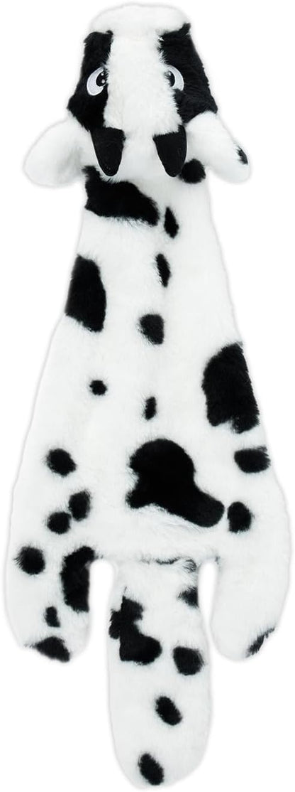 Best Pet Supplies Squeaky Dog Toys with Soft Durable Fabric for Small, Medium and Large Pets Interactive Toy for Indoor Play, Supports Active Biting and Play - Cow, Medium