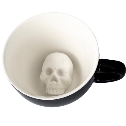 Creature Cups Skull - Ceramic Mug - Hidden 3D Creature Inside, Spooky Horror-Themed Coffee Cup