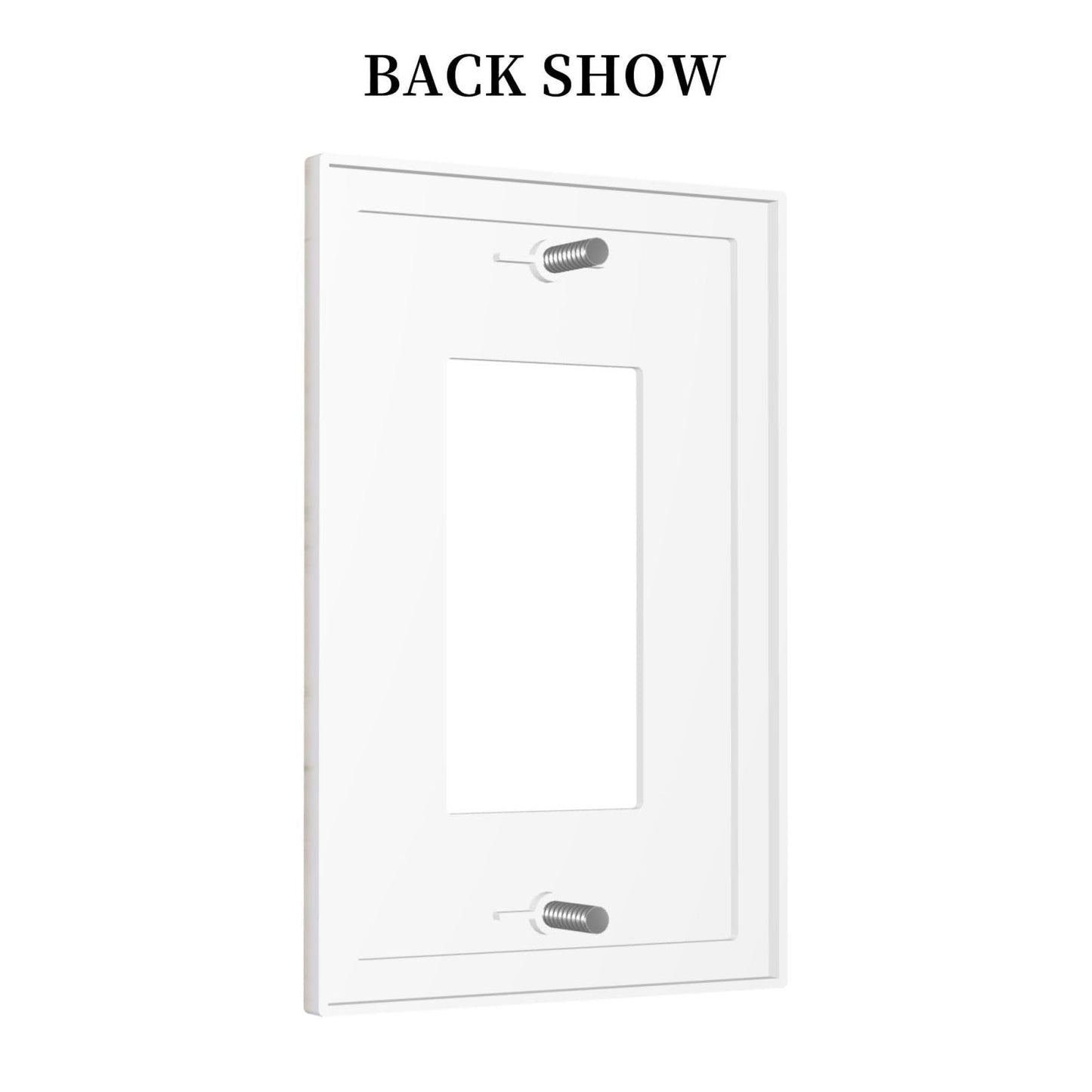 White Taupe Marble Abstract Luxury Decorative Outlet Covers 1 Gang Single Rocker Light Switch Cover Plate Wall Plates GFCI Faceplate for Bathroom Kitchen Home Decor