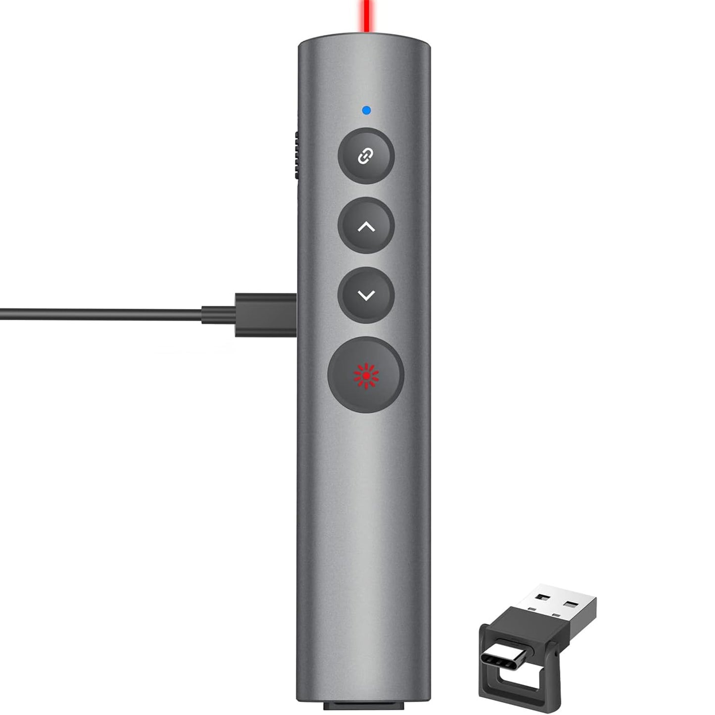 Rechargeable Hyperlink Presentation Clickers for PowerPoint, USB-C/A Presentations Power Point Remote Clicker, Wireless Presenter Remote for Computer/Mac/PPT/Google Slide Advancer