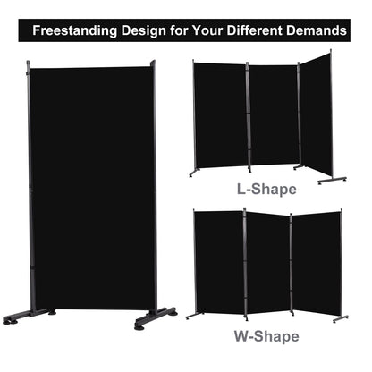 Room Divider 6FT Folding Privacy Screens, 3 Panel Partition Room Dividers w/Freestanding Design, Portable Wall Divider for Room Separtation, Fabric Room Divider Panel Sceen for Home Office Bedroom