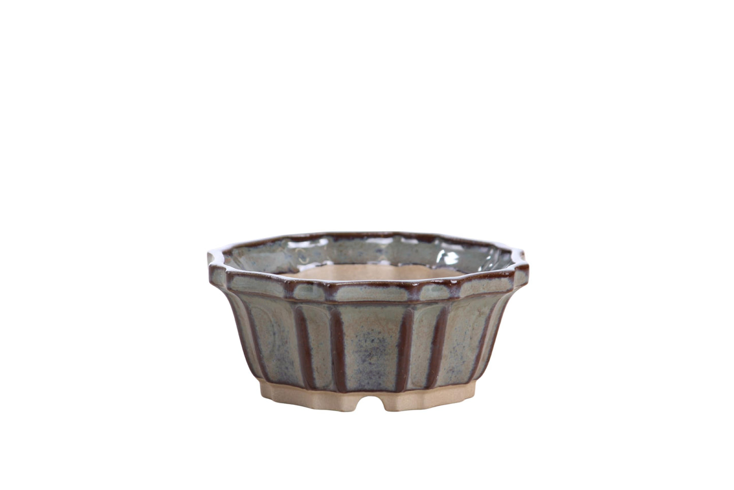 Willow Bonsai Ceramics Flower Design Bonsai Pot 4.5 Inch – Elegant Ceramic Bonsai & Succulent Planter, High‑Fired Frost‑Proof Stoneware with Drainage & Wiring Holes, Handmade in USA (Starry Night)