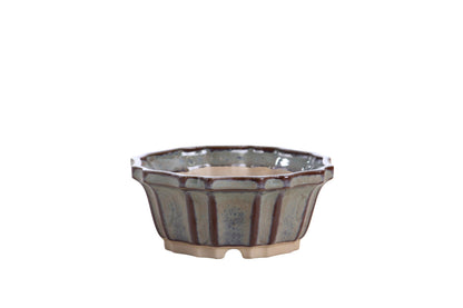 Willow Bonsai Ceramics Flower Design Bonsai Pot 4.5 Inch – Elegant Ceramic Bonsai & Succulent Planter, High‑Fired Frost‑Proof Stoneware with Drainage & Wiring Holes, Handmade in USA (Starry Night)