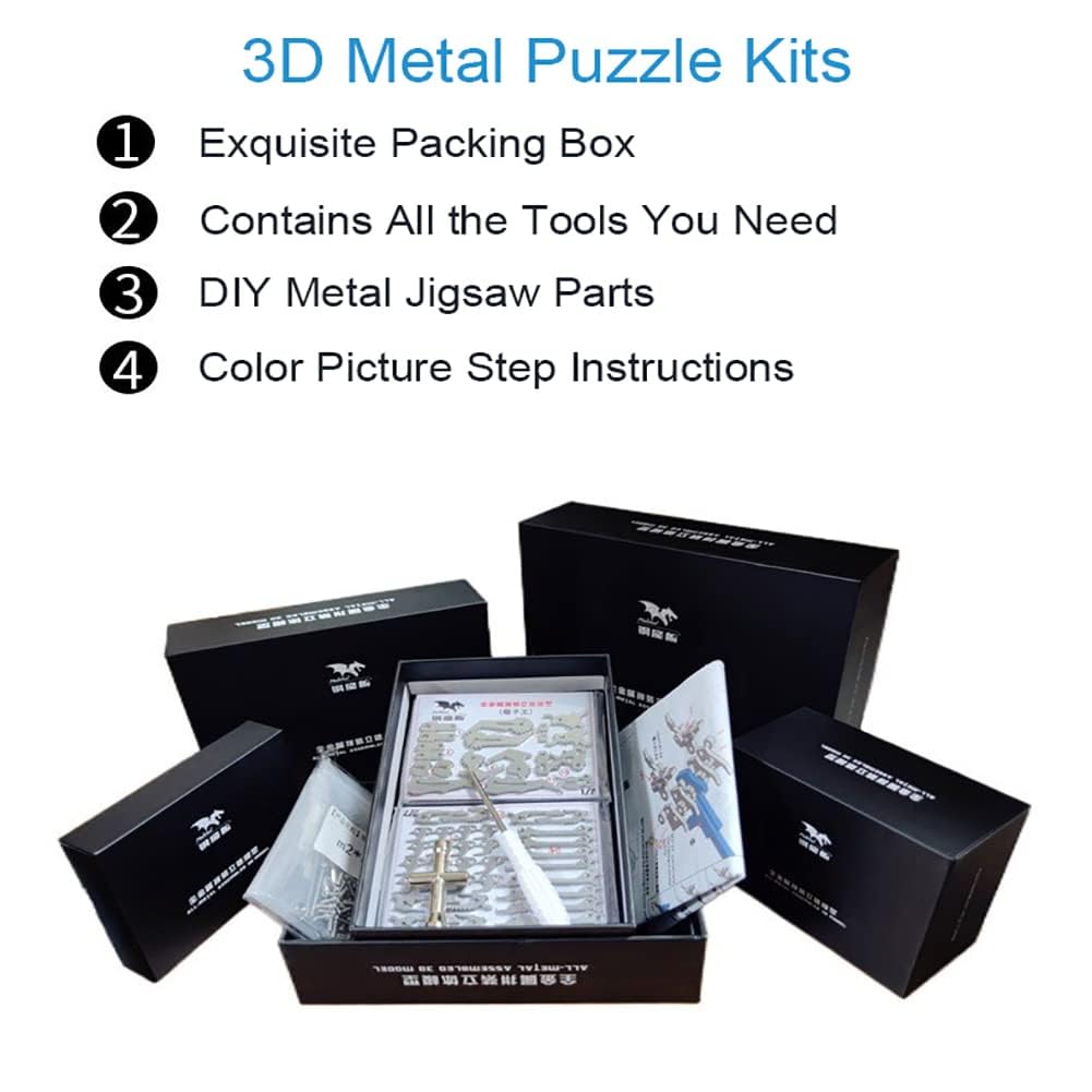 3D Metal Model Kits, Mechanical Spider King 3D Metal Puzzle,DIY Steel Warcraft Collection Animal Brain Teasers Simple 3D Puzzles Home Decor Art Craft Gifts Toys for Adult
