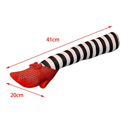 Bothyi Wicked Witch Legs Prop Halloween Decorations Craft Novelty Haunted House Decoration Witch Legs Witch Prop for Garden Halloween Outdoor Porch