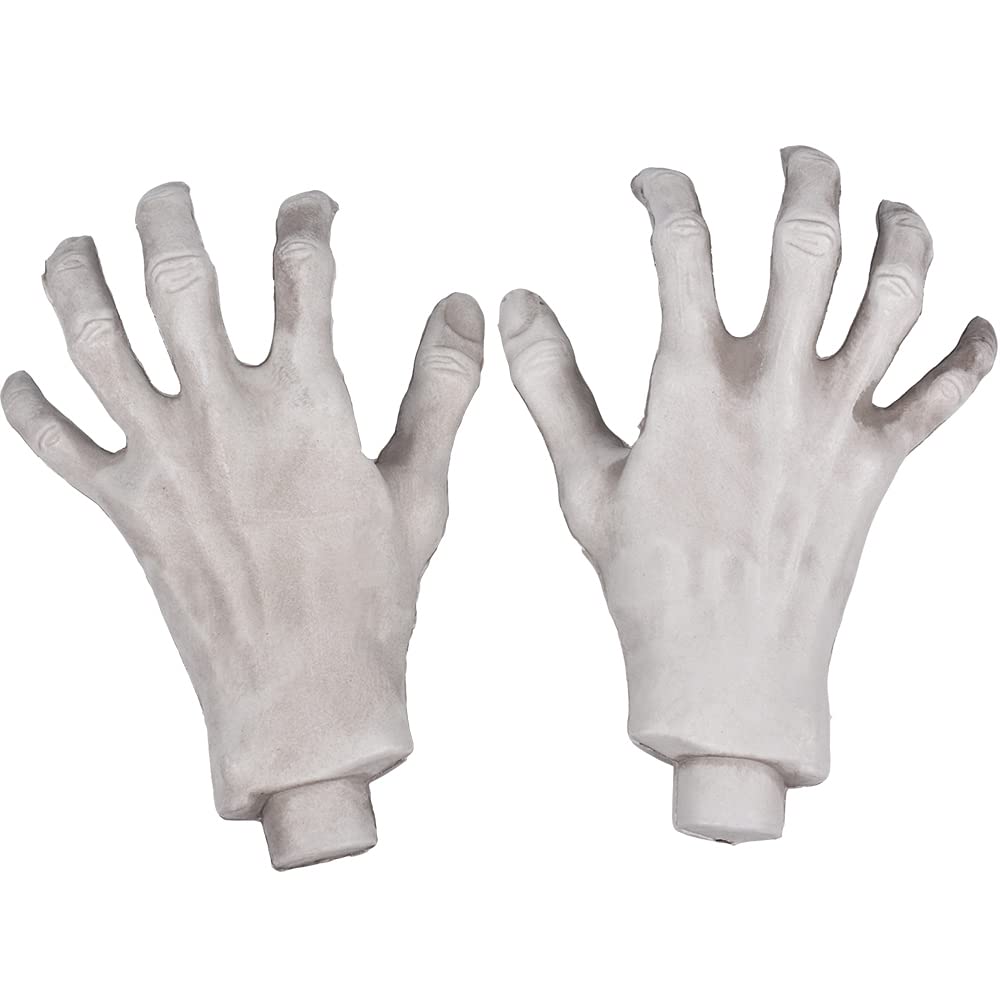 Halloween Skeleton Hands - Realistic Life Size Severed Fake Plastic Hands for Halloween Props Decoration, (2Pairs)