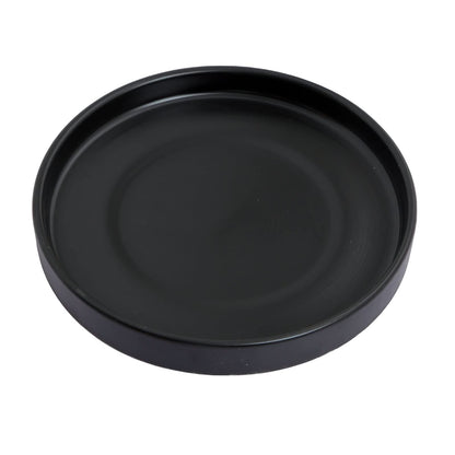 Woiida 12 Inch Ceramic Saucer - Ceramic Drainage Tray for Plant Pot (Matte Black)