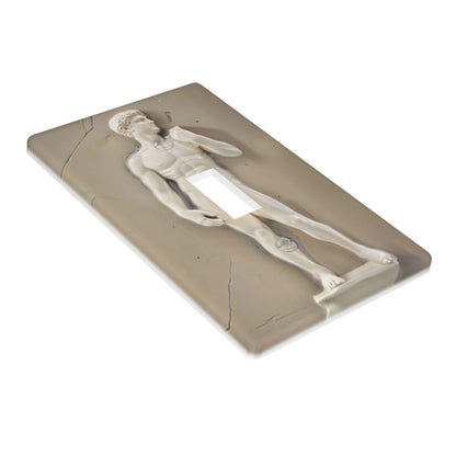 David Single Toggle Light Switch Cover Plate Decorative Wall Plates, 1 Gang Switch Plates And Outlet Covers 2.75" X 4.5" For Bedroom Bathroom Kitchen Home Decor