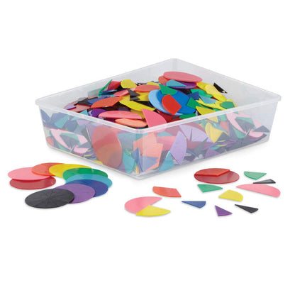 hand2mind Plastic Rainbow Fraction Circles, Circle Manipulatives, Fraction Tools for Kids, Math School Supplies, Montessori Math Materials, Classroom Math Manipulatives 4th Grade (15 Sets of 51)